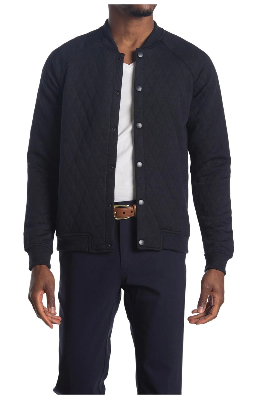 Sovereign Code Navy Quilted Bomber Jacket/2568